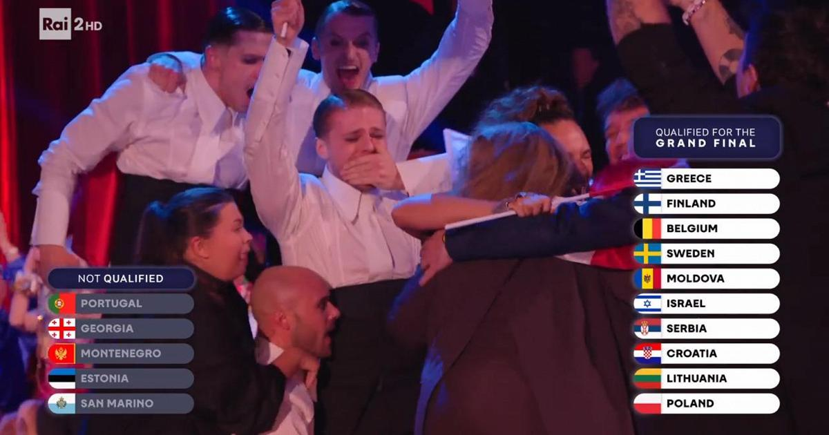 Artisti nei backstage di Vienna reagiscono ai risultati della votazione della semifinale