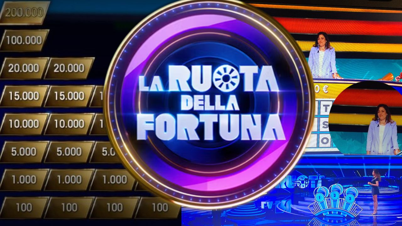 Gerry Scotti sorridente alla conduzione de La Ruota della Fortuna su Canale 5